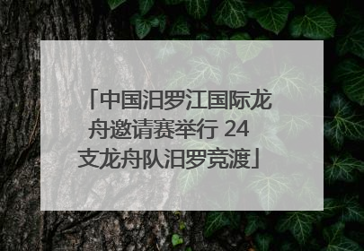 中国汨罗江国际龙舟邀请赛举行 24支龙舟队汨罗竞渡