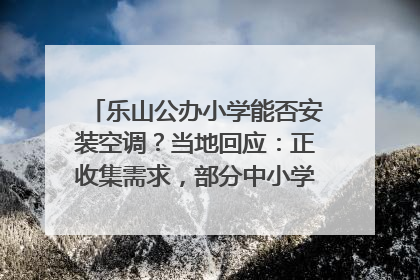 乐山公办小学能否安装空调？当地回应：正收集需求，部分中小学已启动安装｜云求助