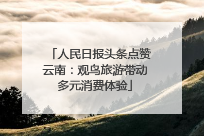 人民日报头条点赞云南：观鸟旅游带动多元消费体验