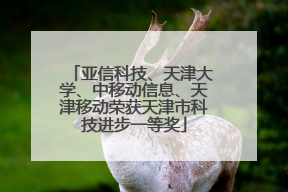 亚信科技、天津大学、中移动信息、天津移动荣获天津市科技进步一等奖