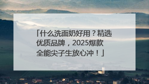 什么洗面奶好用？精选优质品牌，2025爆款全能尖子生放心冲！