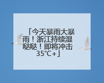 今天暴雨大暴雨！浙江持续湿哒哒！即将冲击35℃+