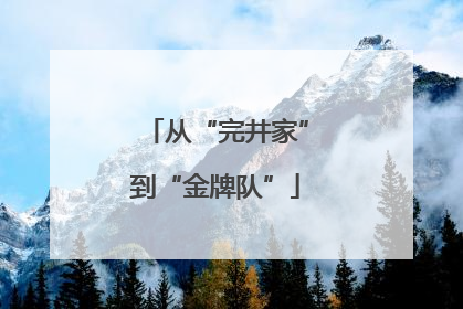 从“完井家”到“金牌队”