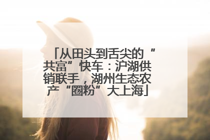从田头到舌尖的“共富”快车：沪湖供销联手，湖州生态农产“圈粉”大上海