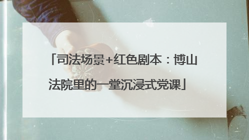 司法场景+红色剧本：博山法院里的一堂沉浸式党课