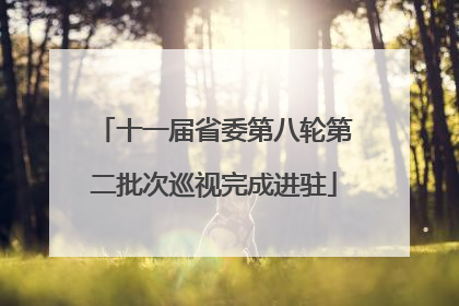 十一届省委第八轮第二批次巡视完成进驻