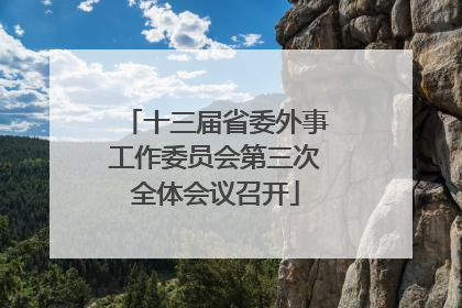 十三届省委外事工作委员会第三次全体会议召开