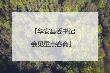 华安县委书记会见重点客商