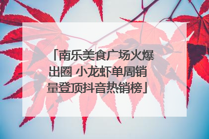 南乐美食广场火爆出圈 小龙虾单周销量登顶抖音热销榜
