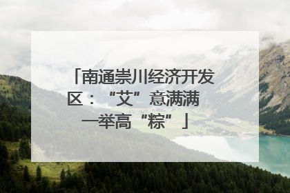 南通崇川经济开发区：“艾”意满满 一举高“粽”