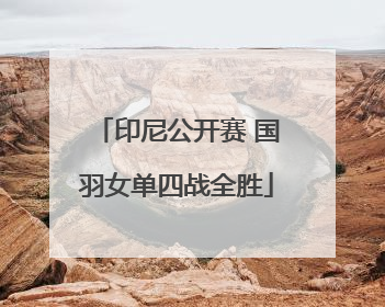 印尼公开赛 国羽女单四战全胜