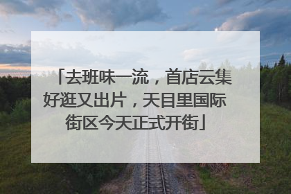 去班味一流，首店云集好逛又出片，天目里国际街区今天正式开街