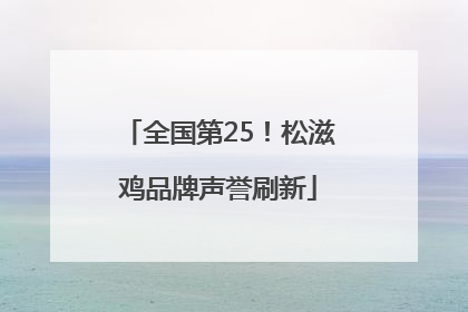 全国第25！松滋鸡品牌声誉刷新