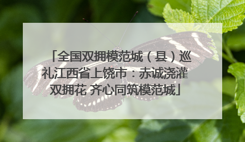 全国双拥模范城（县）巡礼江西省上饶市：赤诚浇灌双拥花 齐心同筑模范城