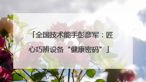全国技术能手彭彦军：匠心巧辨设备“健康密码”