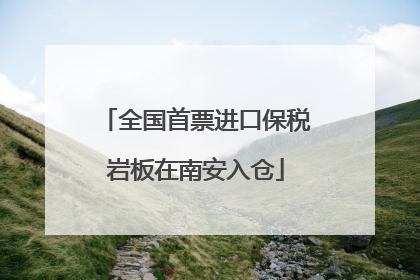 全国首票进口保税岩板在南安入仓