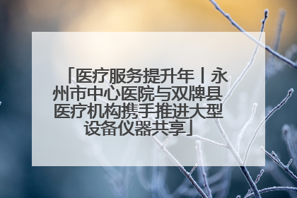 医疗服务提升年丨永州市中心医院与双牌县医疗机构携手推进大型设备仪器共享