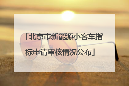 北京市新能源小客车指标申请审核情况公布