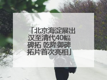 北京海淀展出汉至清代40幅碑拓 乾隆御碑拓片首次亮相