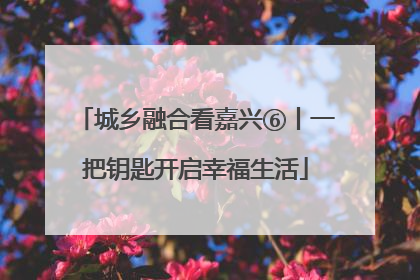 城乡融合看嘉兴⑥丨一把钥匙开启幸福生活