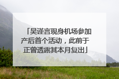 吴谨言现身机场参加产后首个活动，此前于正曾透露其本月复出
