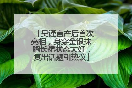 吴谨言产后首次亮相，身穿金银抹胸长裙状态大好，复出话题引热议