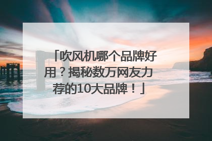 吹风机哪个品牌好用？揭秘数万网友力荐的10大品牌！