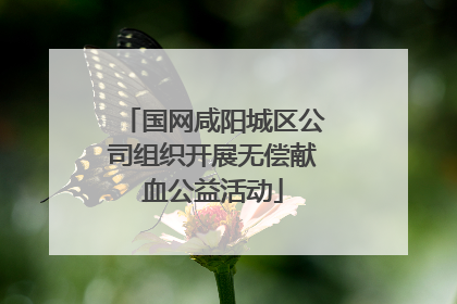 国网咸阳城区公司组织开展无偿献血公益活动