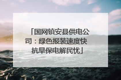 国网镇安县供电公司：绿色报装速度快 抗旱保电解民忧