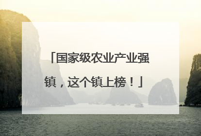 国家级农业产业强镇，这个镇上榜！