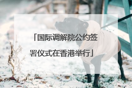 国际调解院公约签署仪式在香港举行