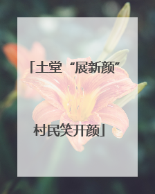 土堂“展新颜” 村民笑开颜