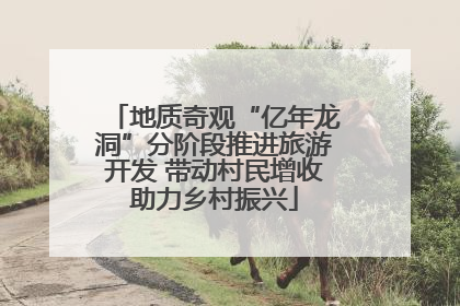 地质奇观“亿年龙洞”分阶段推进旅游开发 带动村民增收助力乡村振兴