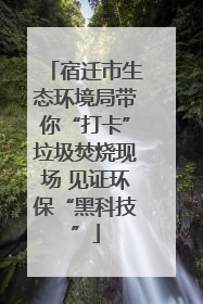 宿迁市生态环境局带你“打卡”垃圾焚烧现场 见证环保“黑科技”