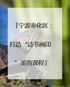 宁波奉化区：打造“诗书画印”美育课程