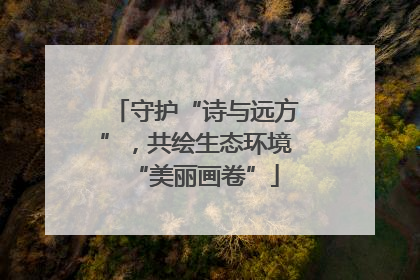 守护“诗与远方”，共绘生态环境“美丽画卷”