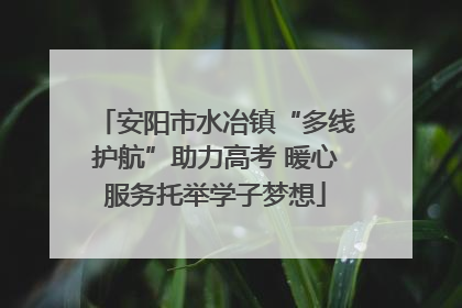 安阳市水冶镇“多线护航”助力高考 暖心服务托举学子梦想