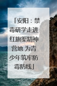 安阳：禁毒研学走进红旗渠精神营地 为青少年筑牢防毒防线
