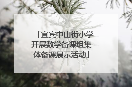 宜宾中山街小学开展数学备课组集体备课展示活动
