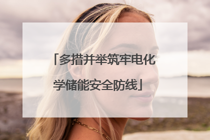 多措并举筑牢电化学储能安全防线