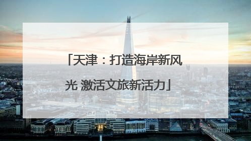 天津：打造海岸新风光 激活文旅新活力