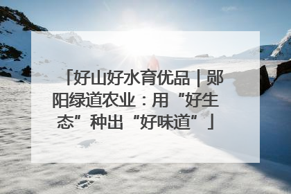 好山好水育优品｜郧阳绿道农业：用“好生态”种出“好味道”
