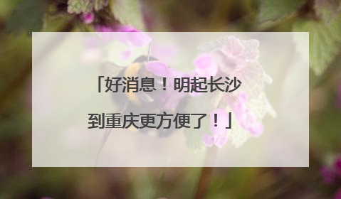 好消息！明起长沙到重庆更方便了！