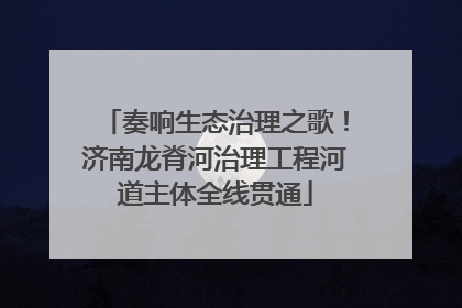 奏响生态治理之歌！济南龙脊河治理工程河道主体全线贯通