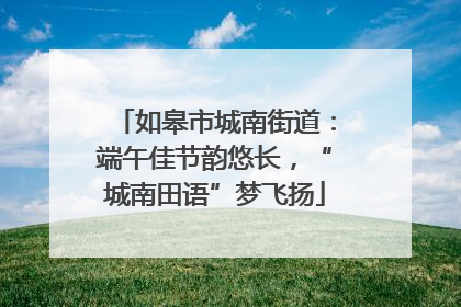 如皋市城南街道：端午佳节韵悠长，“城南田语”梦飞扬