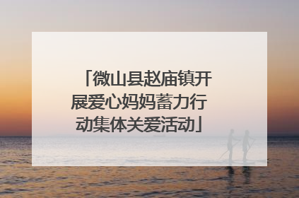 微山县赵庙镇开展爱心妈妈蓄力行动集体关爱活动