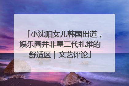 小沈阳女儿韩国出道，娱乐圈并非星二代扎堆的舒适区｜文艺评论