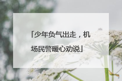 少年负气出走，机场民警暖心劝说