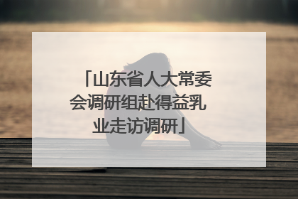 山东省人大常委会调研组赴得益乳业走访调研
