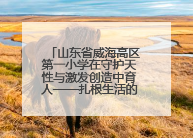 山东省威海高区第一小学在守护天性与激发创造中育人——扎根生活的科学教育更有效